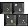 HQRP Adesivi per Tastiera Russo Ucraino Cirillico Lettere Gialle su Sfondo Trasparente per tutte le Tastiere Computer Portatili Notebook Laptop
