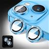 Kucheed Proteggi Obiettivo Fotocamera Glitterato Compatibile con iPhone 13/13 Mini, Adesivi per Copertura Fotocamera in Vetro Temperato, Allineamento Automatico dei Singoli Anelli Metallici