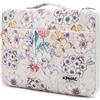 Kinmac Custodia protettiva per laptop resistente all'acqua a 360° con maniglia (floreale, 15,6 pollici-16 pollici)