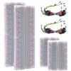 AYWHP Mini Breadboard Kit 2 X 830 punti + 2 X 400 punti PCB & 126 fili flessibili, set completo elettronico compatibile con Arduino Raspberry Pi, set senza saldatura