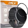 REY Pack 2X Pellicola salvaschermo 3D per AMAZFIT GTR 3, Nero, Vetro temperato, Copertura Completa, Pellicola Protettiva Protezione Schermo, 3D / 4D / 5D