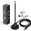 Bingfu Antenna Radio DAB FM Telescopico Interno Ricambio 79 cm Cavo 3 m