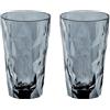 Koziol Set di 2 bicchieri Super Glass Club No. 6, colore: grigio trasparente