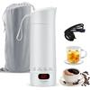 XJJAUGKLY Bollitore elettrico da viaggio, 400 ml, piccolo bollitore portatile 3 in 1, mini bollitore elettrico con regolazione della temperatura, spegnimento automatico, bollitore da viaggio per tè, caffè