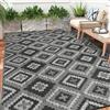 Enyhom Grande Tappeto Esterno Impermeabile 240 x 300 cm, Non Stinge Tappeto da Esterno in Plastica Resistente ai raggi UV Tappeto da Giardino per Esterni, Camper, Campeggio, Terrazze, Giardino