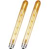 ZRJIA E27 T30 300mm Lampadina LED Decorativa Stile Vintage Retrò Industriale Antico Edison E27 T30 6W 600lm 2700K Bianco Caldo 360° 230V, No Flicker, Non Dimmerabile (confezione da 2)