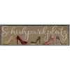 Salonloewe Zerbino con scritta Parcheggi, 30 x 100 cm, lavabile, colorato