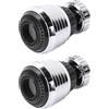 UILYNIU 2 Pezzi Rompigetto, Aeratore Rubinetto Cucina, 360° Girevole Rubinetti Lavello Filtro Rompigetto, Aeratore Rubinetto con Risparmio Idrico E Filtro per Bagno e Cucina (Argento)