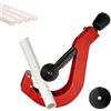 Hocomay Tagliatubi da 50-120 mm con lame di ricambio, taglierina regolabile per tubi in PVC, corpo in lega di alluminio, strumento per tagliare tubi in PVC PPR PE