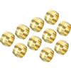 PATIKIL 10mm Tubo OD Ottone Compressione Manicotti Cerrule 20pz Raccordi Assortimento Kit