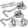 DKBT 2 ganci a tempesta da 8,3 cm con occhiello in acciaio inox, grandi dimensioni per porta, gancio per cabina e porte di garage, finestra