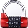 WANLIAN Lucchetto antiscasso Palestra Locker Lock, 5 lettera combinazione di password di blocco Robusto lucchetto di sicurezza (rosso)