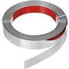 QUARKZMAN Bordatura metallo Da Parete 8 M X 25 Mm Fodera Autoadesiva Modanatura Bordatura In Acciaio Inox Finitura Elettroplaccata Nastro Metallico Per Bordo Soffitto Parete, Argento