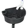 shawoo Lavello da bagno piccolo, montaggio a parete per lavabo da bagno, installazione senza trapano, autoadesivo, 30 x 20,8 cm, con foro per rubinetto da 3,2 cm, mini lavello Rv in plastica per casa