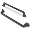 FURNIWARE 10 pezzi Maniglie per armadi, Maniglie per armadi, Maniglie per cassetti, Maniglie per armadi da cucina, Maniglie per armadi, Spaziatura tra i fori 192 mm, Nero opaco