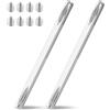 Prota Perni quadrati 8 mm x 150 mm, 2 perni in ferro, maniglia in acciaio massiccio, per maniglia della porta, porta interna con vite M6