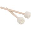 AYNEFY Bacchette per Batteria in Legno con Testa in Feltro di Lana 2 Pezzi Martelli per Percussioni con Manico in Legno