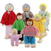 XIMEY Casa Delle Bambole in Legno, Set Famiglia per Casa Delle Bambole, Personaggi Casa Delle Bambole in Legno, Accessori Bambole per Regali di Natale, Regali di Compleanno (E)