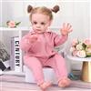 truly soft Reborn Doll 22 Pollici 55 Cm Morbido Silicone Vinile, Bambola Realistica Per Bambine, Vestita Con Tutina Rosa, Con Accessori Bambole Reborn Neonato, Fatto A Mano Reborn Femmina