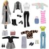 YITULOU Abbigliamento e Accessori Compatibile con Barbie Abbigliamento, Contiene UN set di mille tombe per uccelli, 5 più moda invernale e 6 paia di scarpe, una valigia, una borsa e occhiali