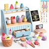 Atoylink Gelateria Giocattolo per Bambini, Giocattoli in Legno Carretto Gelati Giocattolo, Giochi Montessori per Bambini 3 4 5 Anni Regali di Compleanno Natale per Ragazzo Ragazze (Blu)