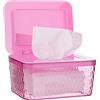 Whchiy Scatola per salviette umidificate per la cura del bambino, scatola rosa