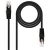 NANOCABLE CABLE RED LATIGUILLO CAT.6 UTP AWG24 NEGRO 25 CM