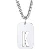 Richsteel Collana con Ciondolo a Forma di Lettera A-Z 26 Personalizzabile con Lettera dell'Alfabeto con Catena di Grano Resziabile Placcato Oro/Nero e Acciaio Inossidabile Gioielli Unisex