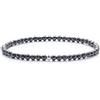 BERGERLIN Bracciale in vera ematite con perle in argento 925 - perle sfaccettate - misura M