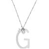 Beloved Collana con ciondolo da donna in acciaio con iniziale - pendente lettera Maxi - collana con catenina regolabile - Colore Silver o Gold (Colore Silver LETTERA G)