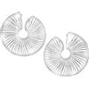Breil, Collezione Be Whisper, Orecchini Donna, Orecchini in Acciaio Lucido Laserato a Spirale, Chiusura a Farfalla, Diametro 4,5 cm, Idea Regalo Donna