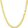 ChicSilver Collana Catena Argento 925 Donna Uomo, 45cm Catena Cubana Miami Oro, Confezione Regalo