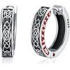 enjoylifecreative Orecchini vichinghi/croce/sole per uomini e donne, in argento Sterling 925, idea regalo per uomini e donne, 0,6 Zoll, Argento sterling