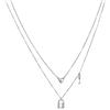 HUKKUN Cavallo/Croce/Albero della Vita/Libella/Cuore/Fragola/Margherita Doppia Catena Stratificata Donna In Argento Sterling 925 Collane A Strati Gioielli Regali per Donna, 14 Zoll, Argento sterling
