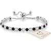 HEEYA Bracciali da donna placcati in argento Sterling bracciali tennis cristallo Slider braccialetto da donna diamante zirconia braccialetto da donna regalo di compleanno per mamma sorelle con carte