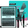 AMZGIRL LASH Kit di Extension per Ciglia 280 PCS Ciuffi di Ciglia 40D 50D Kit di Extension per Ciglia Fai-da-Te Ciglia Individuali Kit di Ciuffi di Ciglia Naturali con Colla per Ciglia e Rimuovi Impermeabile