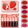 Vienflona Set di 6 inchiostri per rossetto, mini rossetto liquido, per labbra a lungo termine, impermeabile, tinta resistente ai trasferimenti, multiuso per labbra e guance, altamente pigmentato, impermeabile