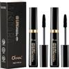 Rbleote 4D Silk Mascara Waterproof Confezione Da 2 Nero Mascara Waterproof Nero Allungamento Natural Senza Grumi per Ciglia Perfette