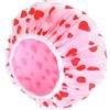 Ymapinc Cuffia da doccia rosa da donna, impermeabile con fodera in spugna, riutilizzabile a doppio strato, comoda fascia elastica