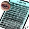 AMZGIRL LASH Ciglia a grappolo Wispy 280PCS Ciglia singole 40D 9-16mm Estensioni ciglia a grappolo Ciglia singole Ciglia soffici a grappolo con fascia sottile Ciglia finte per uso domestico (40D, D-Mix 9-16mm)