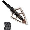MILAEM 6/12x Tiro con L'Arco Broadheads Punte da Caccia 100 Grain Punte di Freccia Punte da Caccia Freccia da Caccia per Arco Composto Arco ricurvo (6X Broadheads + Box)