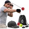 PunchLab Kit Palla Riflesso Boxe con Cappellino in Cotone - 2 Livelli, Blocco Metallo Regolabile, Paranocche | Allenamento Riflessi, Velocità, Coordinazione | Compatibile App PunchLab