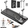 VHV Pilates Reformer Compact, pilates pieghevole 4 in 1, addominali automatici con timer, attrezzo fitness Ab Roller per casa e palestra (rosa)