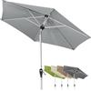 Doppler Ombrellone da giardino Active Auto Tilt Ø 210 cm - Manovella con inclinazione automatica, protezione UV SPF 50+, poliestere resistente alle intemperie, struttura in acciaio color argento