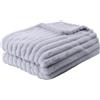 Appletree Hygge Morritz - Coperta in finta pelliccia, 130 x 180 cm, colore: Grigio