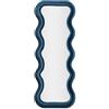 Dmora - Specchio Virago, Specchiera, Articolo d'arredo a muro, Decorazione con specchio, 60 x 6 h160 cm, Blu