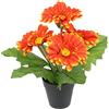 Flair Flower Gerbera artificiale in vaso, 28 cm, fiore decorativo, per la primavera, la primavera, la pianta artificiale, per la margherita, fiori di seta, arbusto
