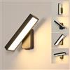 Goeco Applique da Parete Esterno Rotazione 350° 17W IP65 3000K, Nero