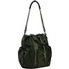 Desigual zaino per il tempo libero Neo Grunge Globe Nylon Backpack Khaki verde scuro