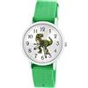 Brecjon Orologio da polso per bambini, con dinosauro T Rex e lancette luminose, 5 ATM, impermeabile, in tessuto